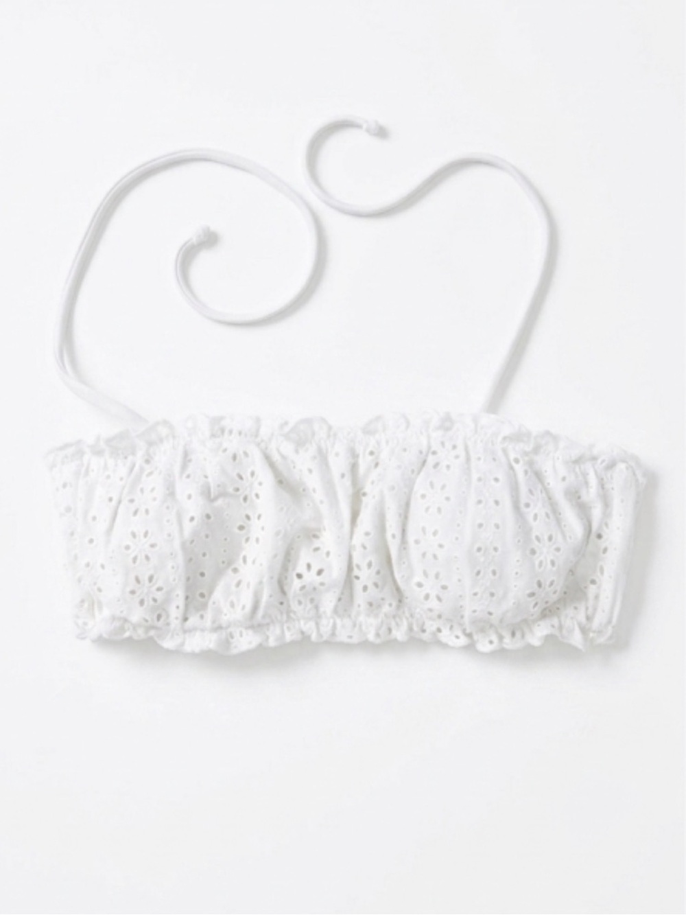 Hollister Eyelet lace Boho Bikini Top Bandeau Small New